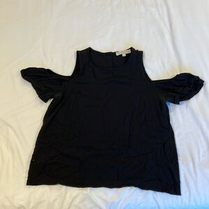 Black cold shoulder top.